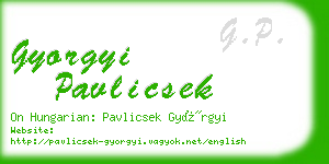 gyorgyi pavlicsek business card